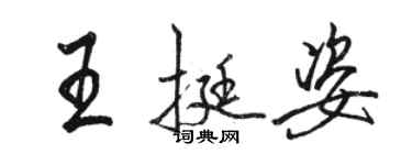 骆恒光王挺姿行书个性签名怎么写