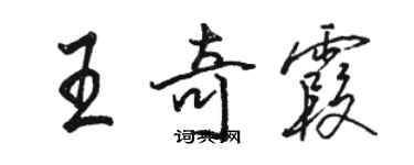 骆恒光王奇霞行书个性签名怎么写