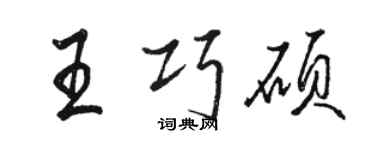 骆恒光王巧硕行书个性签名怎么写
