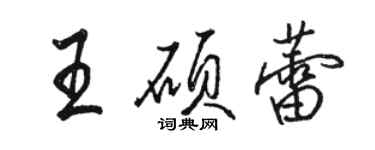 骆恒光王硕蕾行书个性签名怎么写