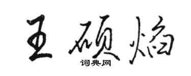 骆恒光王硕焰行书个性签名怎么写