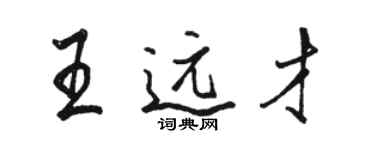 骆恒光王远才行书个性签名怎么写