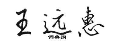 骆恒光王远惠行书个性签名怎么写