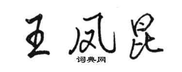 骆恒光王凤昆行书个性签名怎么写
