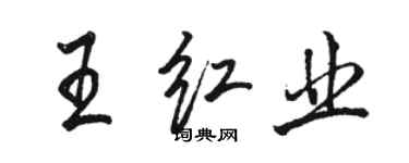 骆恒光王红业行书个性签名怎么写