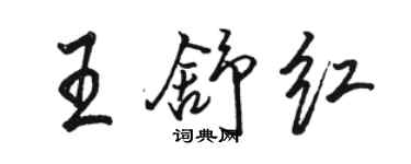 骆恒光王舒红行书个性签名怎么写