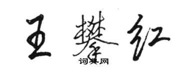 骆恒光王攀红行书个性签名怎么写