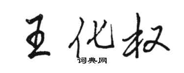 骆恒光王化权行书个性签名怎么写