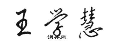 骆恒光王学慧行书个性签名怎么写