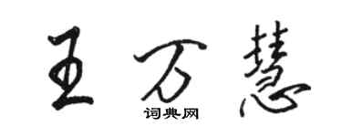 骆恒光王万慧行书个性签名怎么写