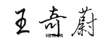 骆恒光王奇蔚行书个性签名怎么写