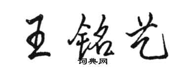 骆恒光王铭艺行书个性签名怎么写