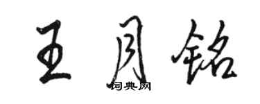 骆恒光王月铭行书个性签名怎么写