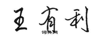 骆恒光王有利行书个性签名怎么写