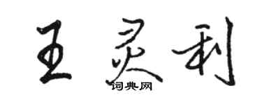 骆恒光王灵利行书个性签名怎么写