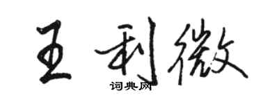 骆恒光王利微行书个性签名怎么写