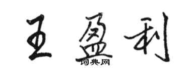 骆恒光王盈利行书个性签名怎么写