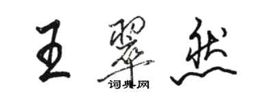 骆恒光王翠然行书个性签名怎么写
