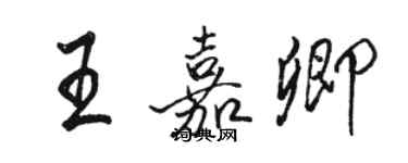 骆恒光王嘉卿行书个性签名怎么写