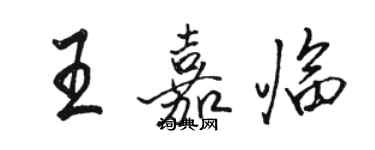 骆恒光王嘉临行书个性签名怎么写