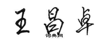 骆恒光王昌卓行书个性签名怎么写