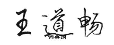 骆恒光王道畅行书个性签名怎么写