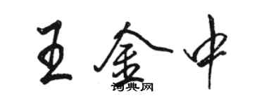 骆恒光王金中行书个性签名怎么写