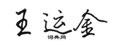 骆恒光王运金行书个性签名怎么写