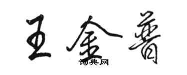 骆恒光王金普行书个性签名怎么写