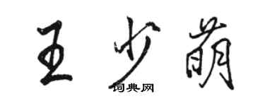 骆恒光王少萌行书个性签名怎么写