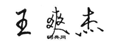 骆恒光王爽杰行书个性签名怎么写