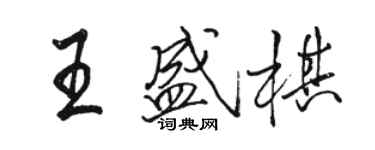 骆恒光王盛棋行书个性签名怎么写