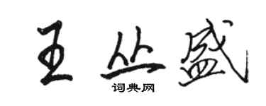骆恒光王丛盛行书个性签名怎么写