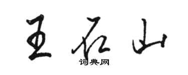 骆恒光王石山行书个性签名怎么写