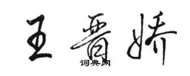 骆恒光王晋娇行书个性签名怎么写