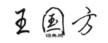 骆恒光王国方行书个性签名怎么写