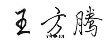 骆恒光王方腾行书个性签名怎么写