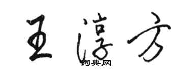 骆恒光王淳方行书个性签名怎么写