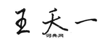 骆恒光王夭一行书个性签名怎么写