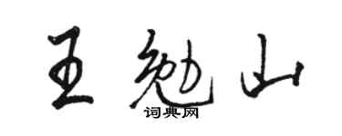 骆恒光王勉山行书个性签名怎么写