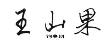 骆恒光王山果行书个性签名怎么写