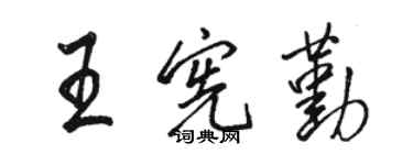骆恒光王宪勤行书个性签名怎么写