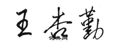 骆恒光王杏勤行书个性签名怎么写
