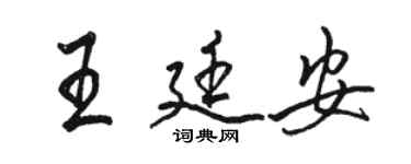 骆恒光王廷安行书个性签名怎么写