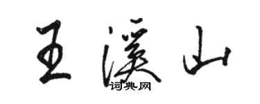 骆恒光王溪山行书个性签名怎么写
