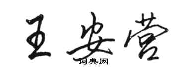 骆恒光王安营行书个性签名怎么写
