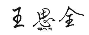 骆恒光王思全行书个性签名怎么写