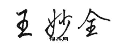 骆恒光王妙全行书个性签名怎么写