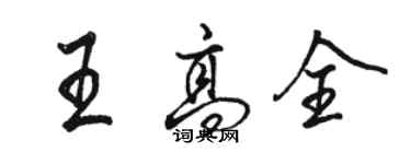骆恒光王高全行书个性签名怎么写