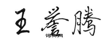 骆恒光王誉腾行书个性签名怎么写
